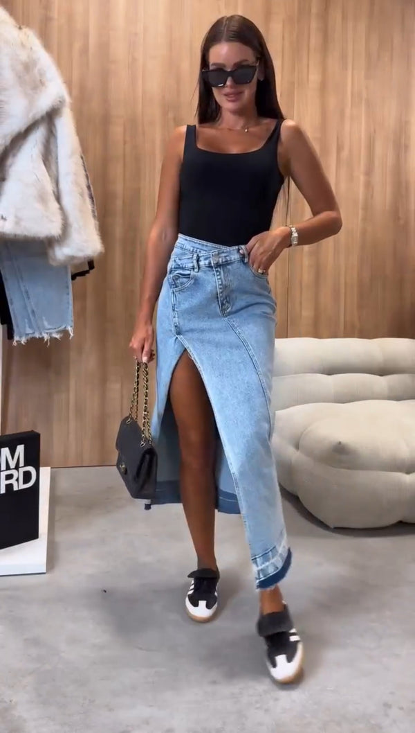 COORDINATO GONNA JEANS + CANOTTA
